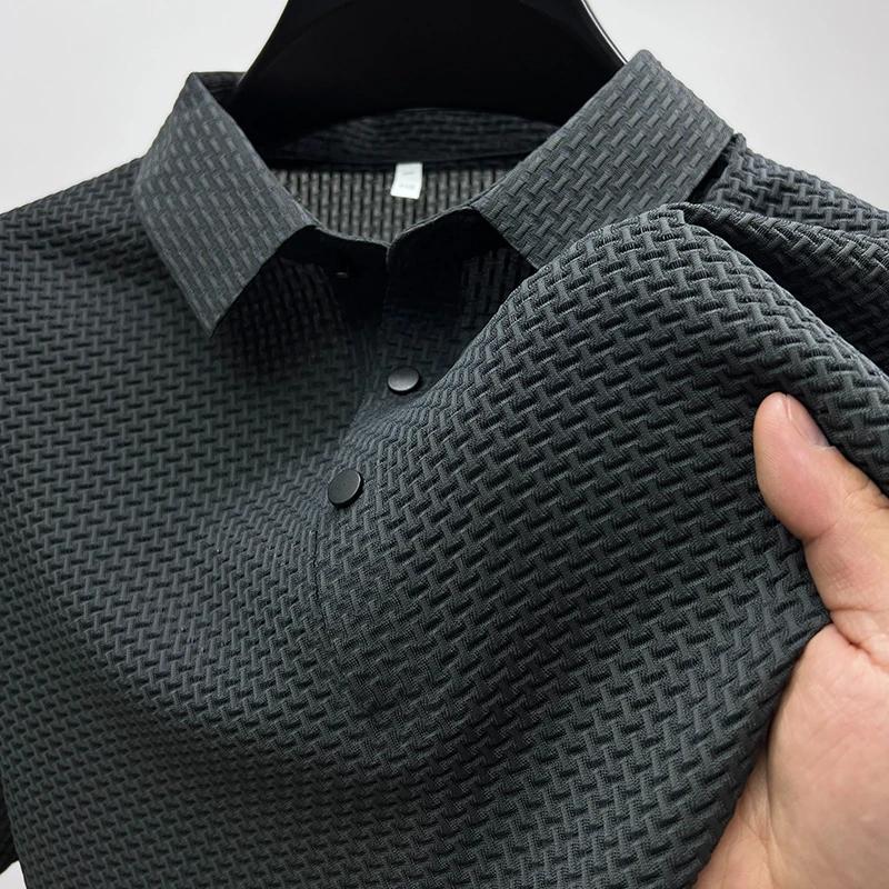 Letní novinka Pánské tričko s krátkým rukávem Chladivé a prodyšné POLO Košile Business Ležérní Top absorbující pot