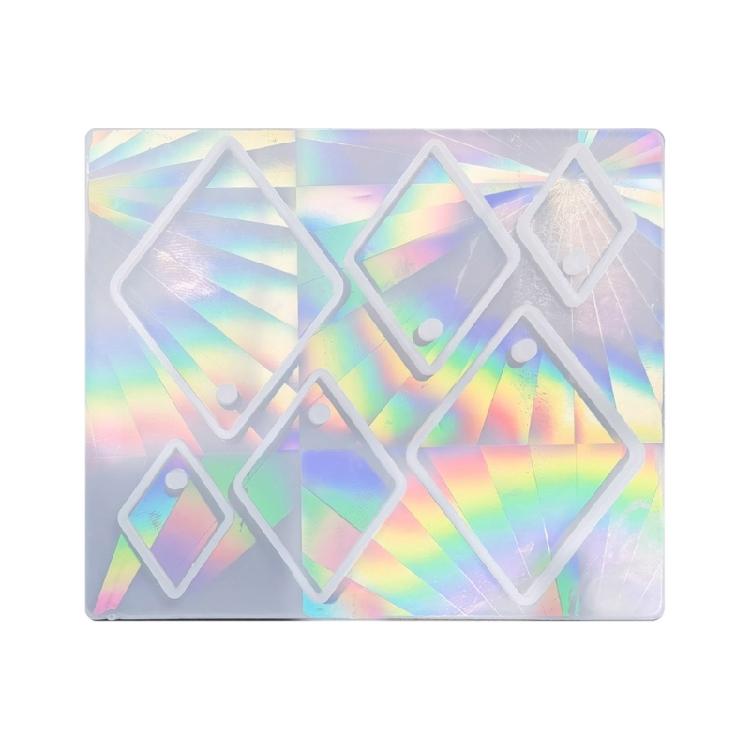 Silicone Mold for Epoxy Casting DIY Craft Rhombus Pendant Decoration Mold Tool