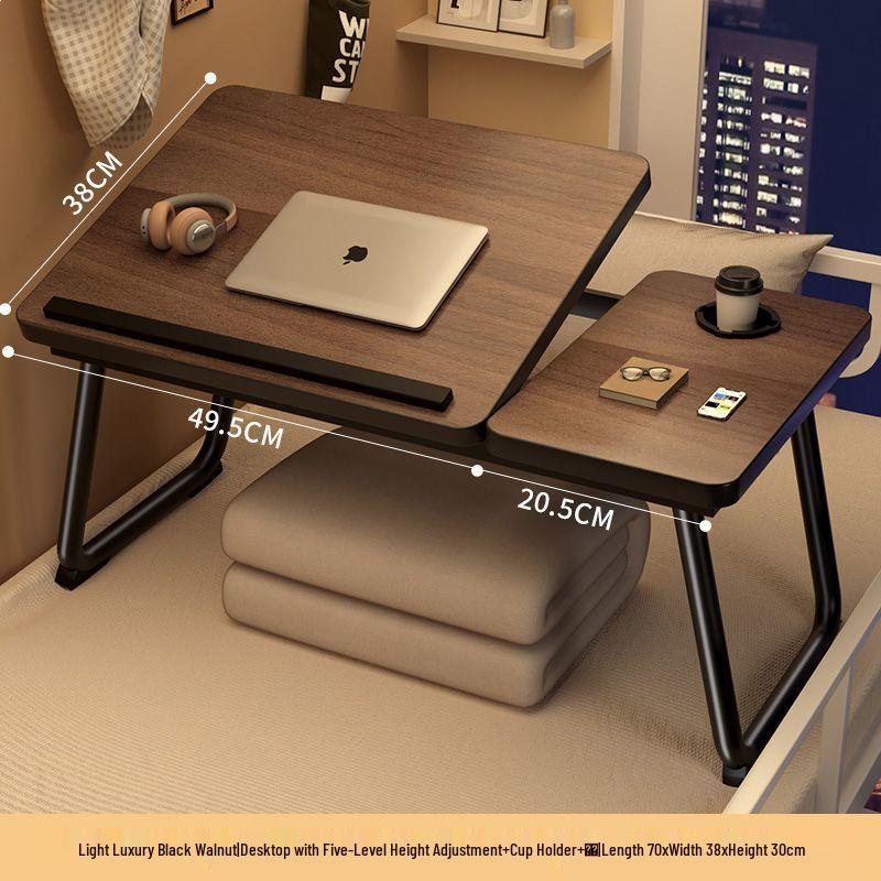 Portable Foldable Laptop Desk - Multi-functional Bedside or Dorm Study Table, No Installation Needed