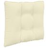Outdoor Sofa Cushions 3 pcs Cream Polyester