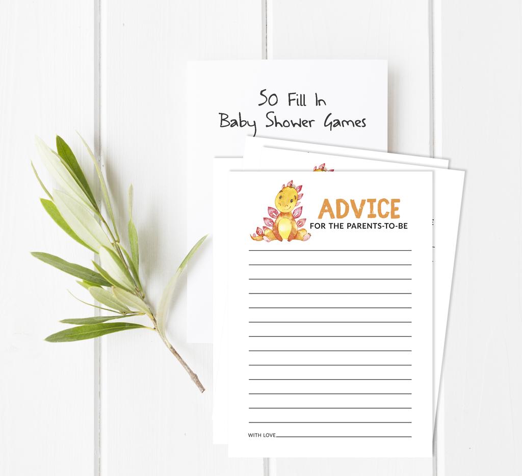 Inkdotpot Baby Shower Game Set Of 50 BabyA AlphabetA ABCA Game Dinosaur Jungle Animals Party