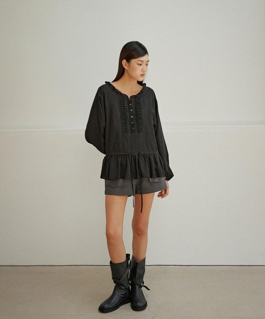 OURO Button Pocket Shorts [ Charcoal ]
