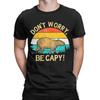 Capybara Retro Style Don't Worry Be Capy Men T Shirt Leisure Tee Shirt O Neck T-Shirt 100% Cotton Gift Idea Clothing