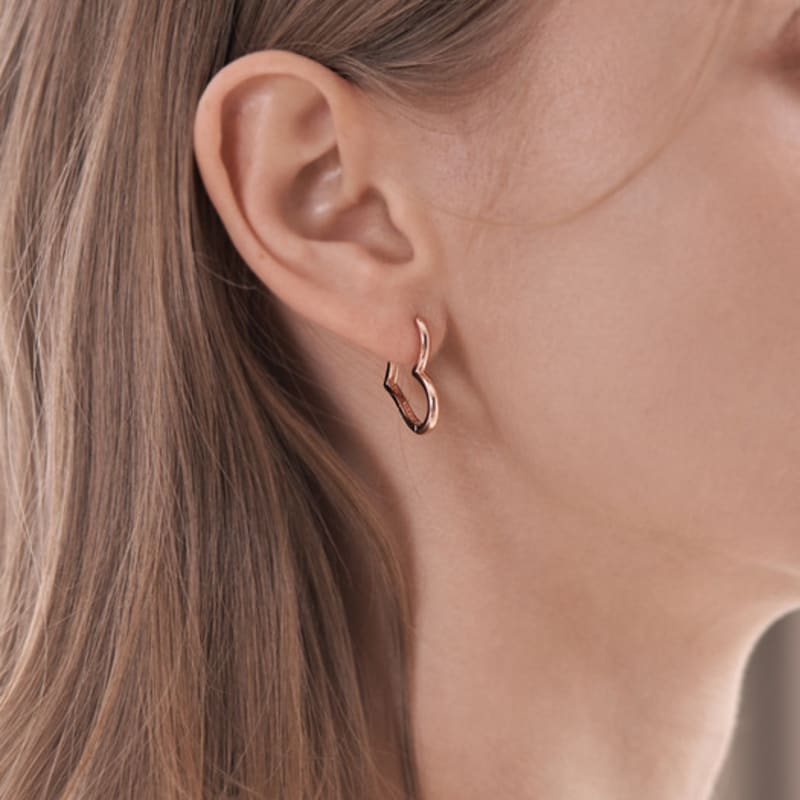 ELLE Jewelry 14K Heart Ring Earrings (Gold Pin) ELGPEE476