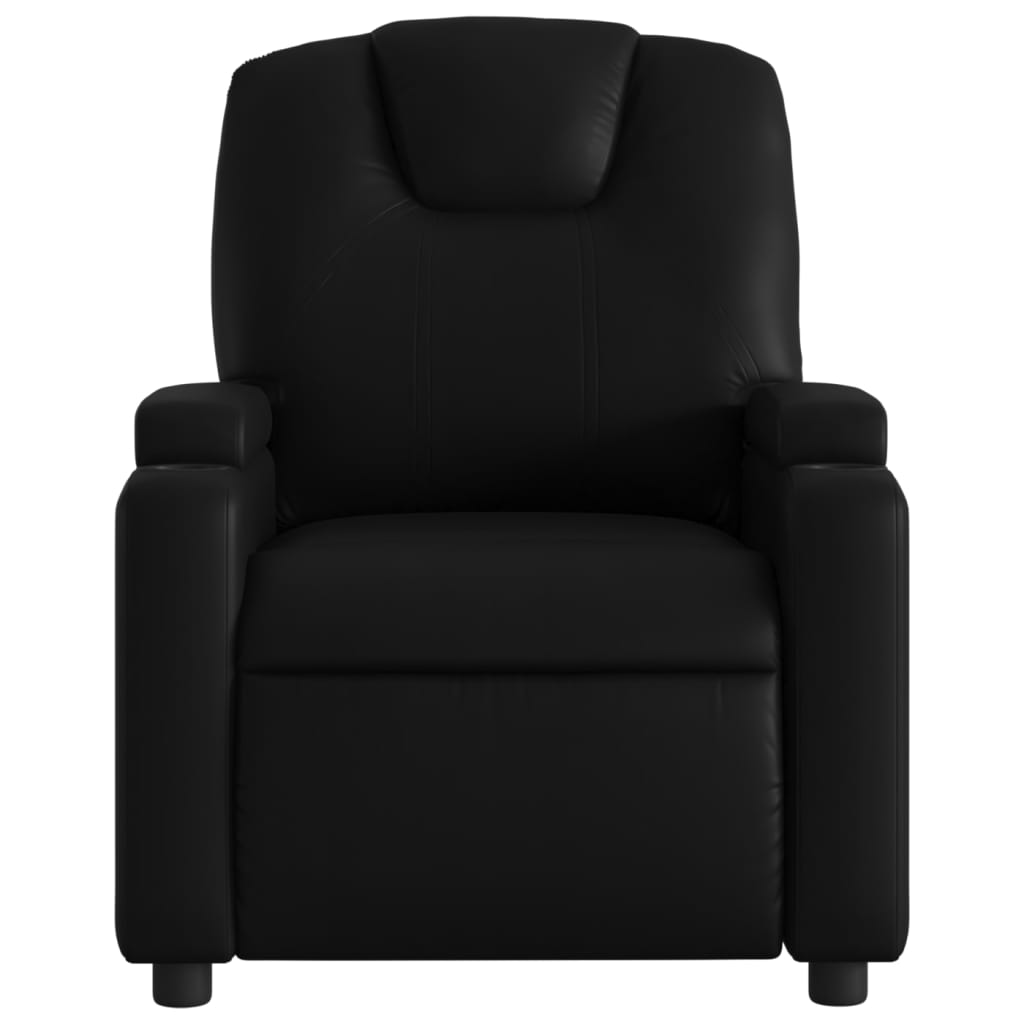 Massage Relax Chair Synthetic Leather Black