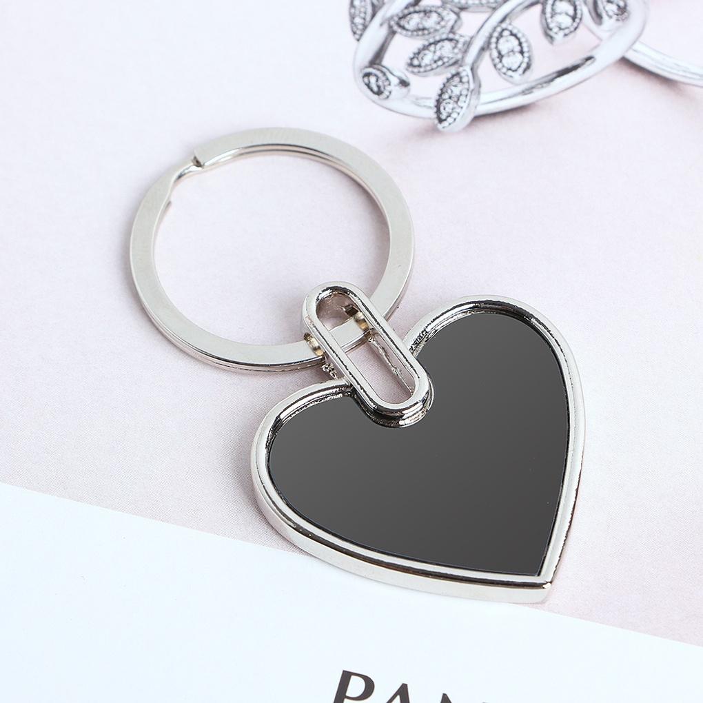 Black Heart Keychain Keyring Metal Car Key Holder