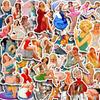 Retro European & American Beauty Sticker Set: 60 Unique Journal, Laptop & Bottle Decals
