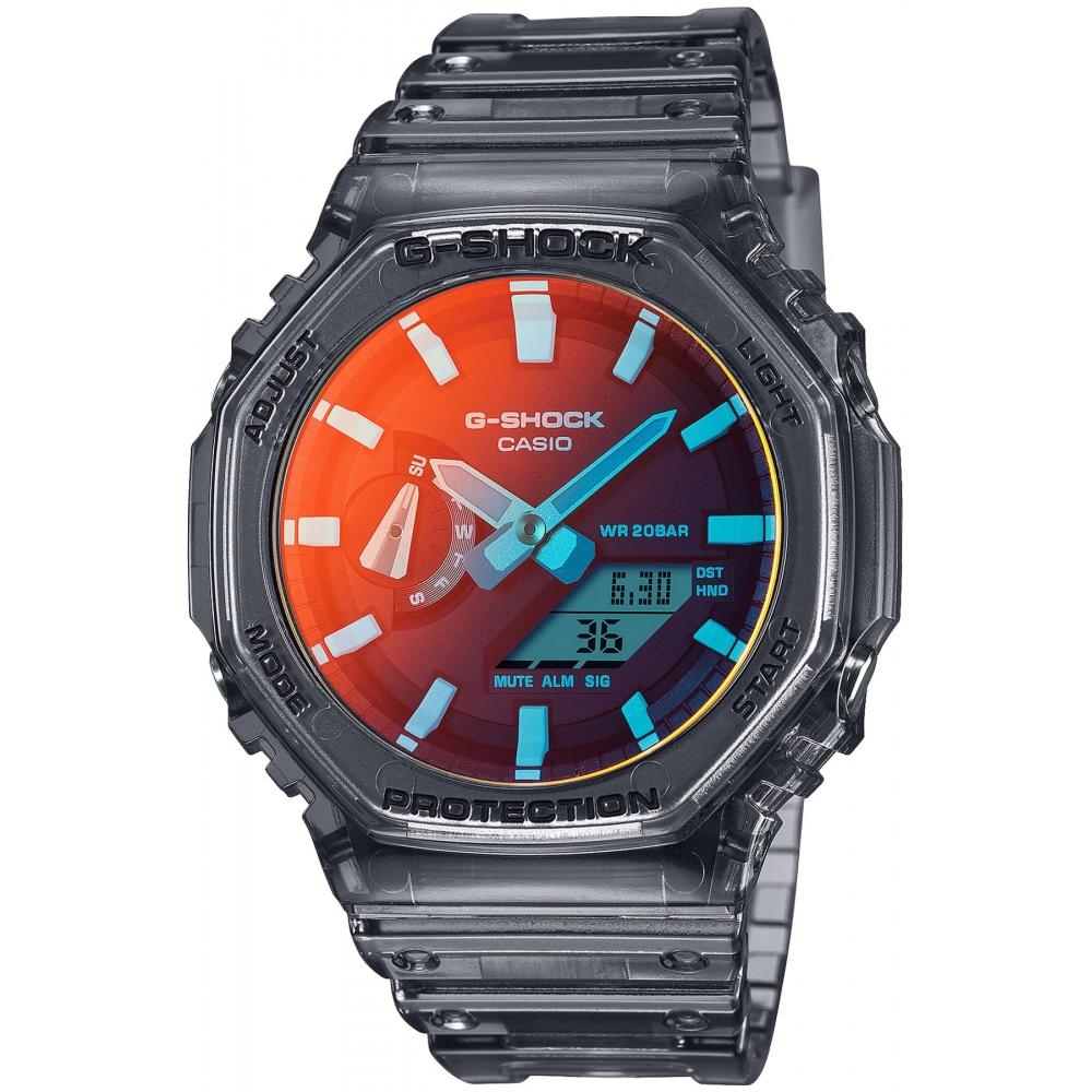 

G-SHOCK [CASIO] наручные часы Beach Time Lapse Series GA 2100TLS 8AJF мужские черный корпус серый