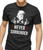 Donald Trump Supporter Never Surrender Funny Trump ArresT Shirt Mens Womens Tees Tops  Political Tee