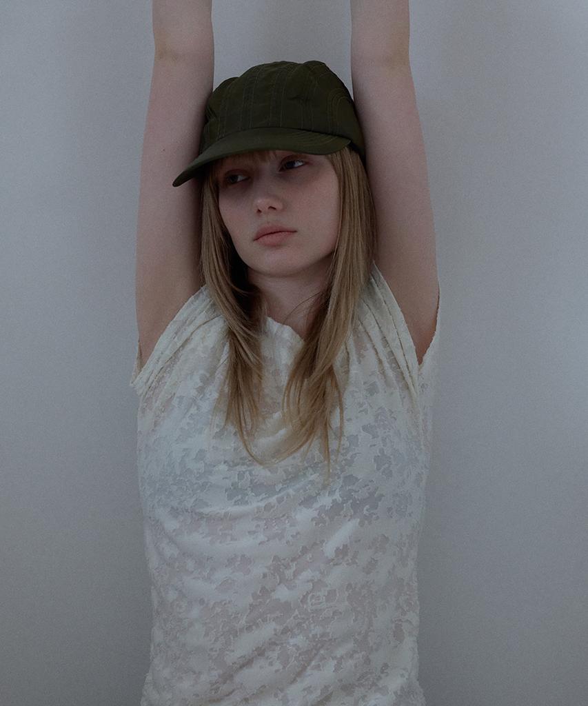 Unessin Jacquard Cowl-Neck Top_Ivory