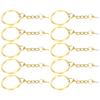 10pcs Key Ring Alloy Key Chain Ring Parts with Screw Eye Pin Connector DIY AccessoriesGold 25mm / 1in