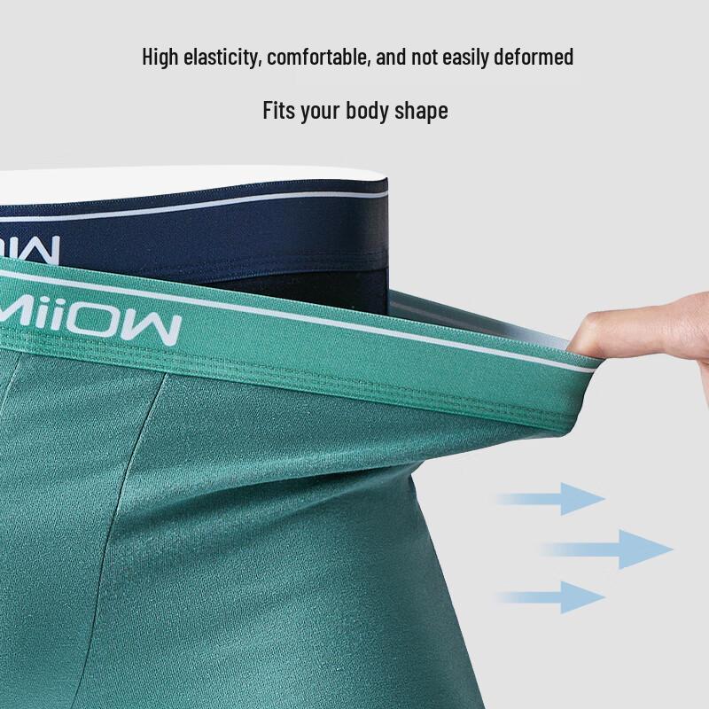 Mao Ren Men's 95% Cotton Antibacterial Boxer Briefs 4-Pack