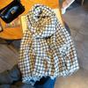 Autumn and Winter High End Houndstooth Fringed Scarf for Girls  Korean Style Versatile Thickened Warm Scarf Long Shawl