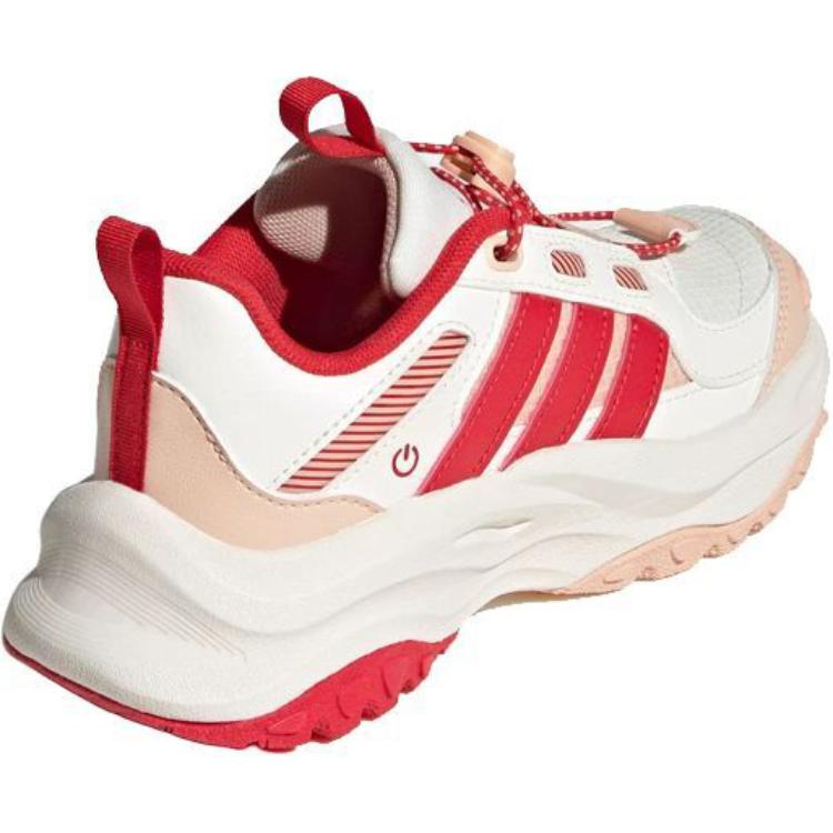 New Adidas Maxxwavy Anti Slip Wear Resistant Low Top Kids' Running Shoes White Red Kids' JS3086
