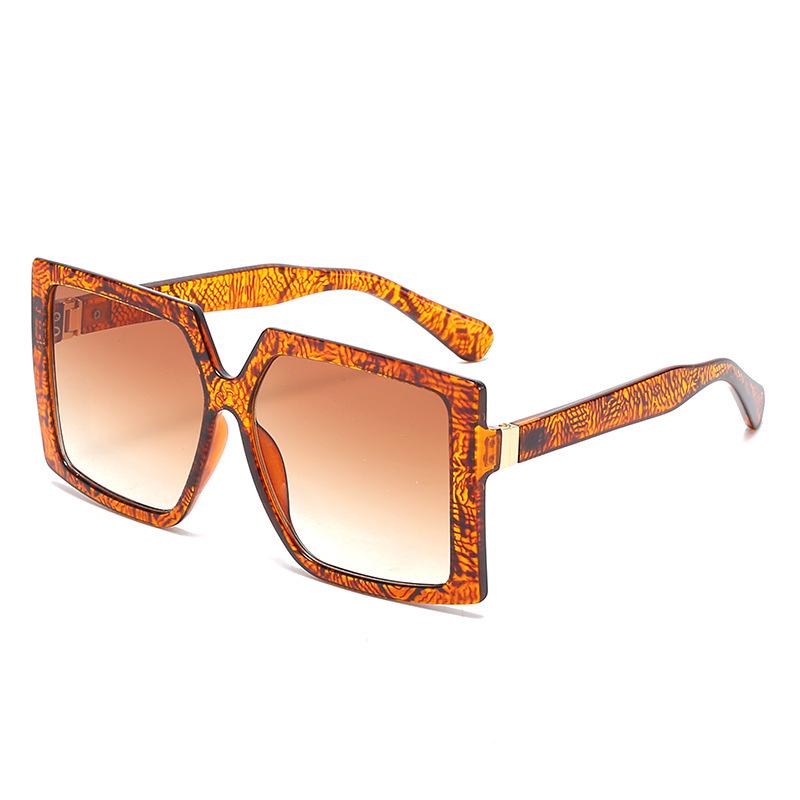 2024 Fashion Large Frame Square Sunglasses with Metal Accents - European & American Trend