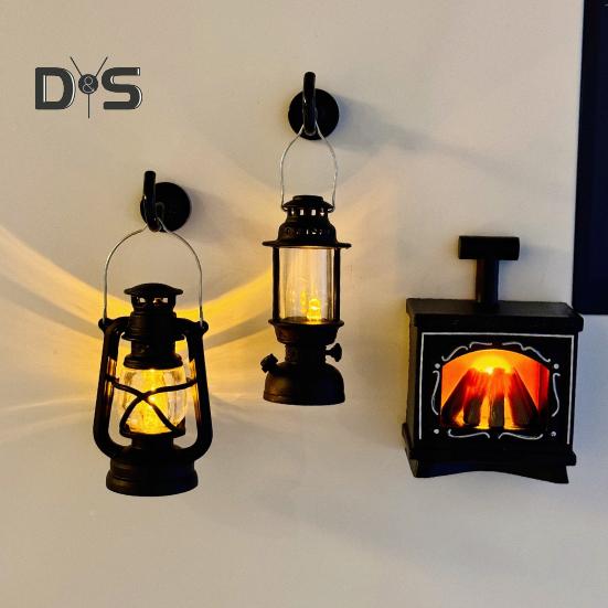 Lampa de Noapte LED Lampă cu Petrol Strălucire Delicată Fără Pâlpâire Alimentată cu Baterii Mini Felinar Retro Agățat cu Cârlig Magnetic