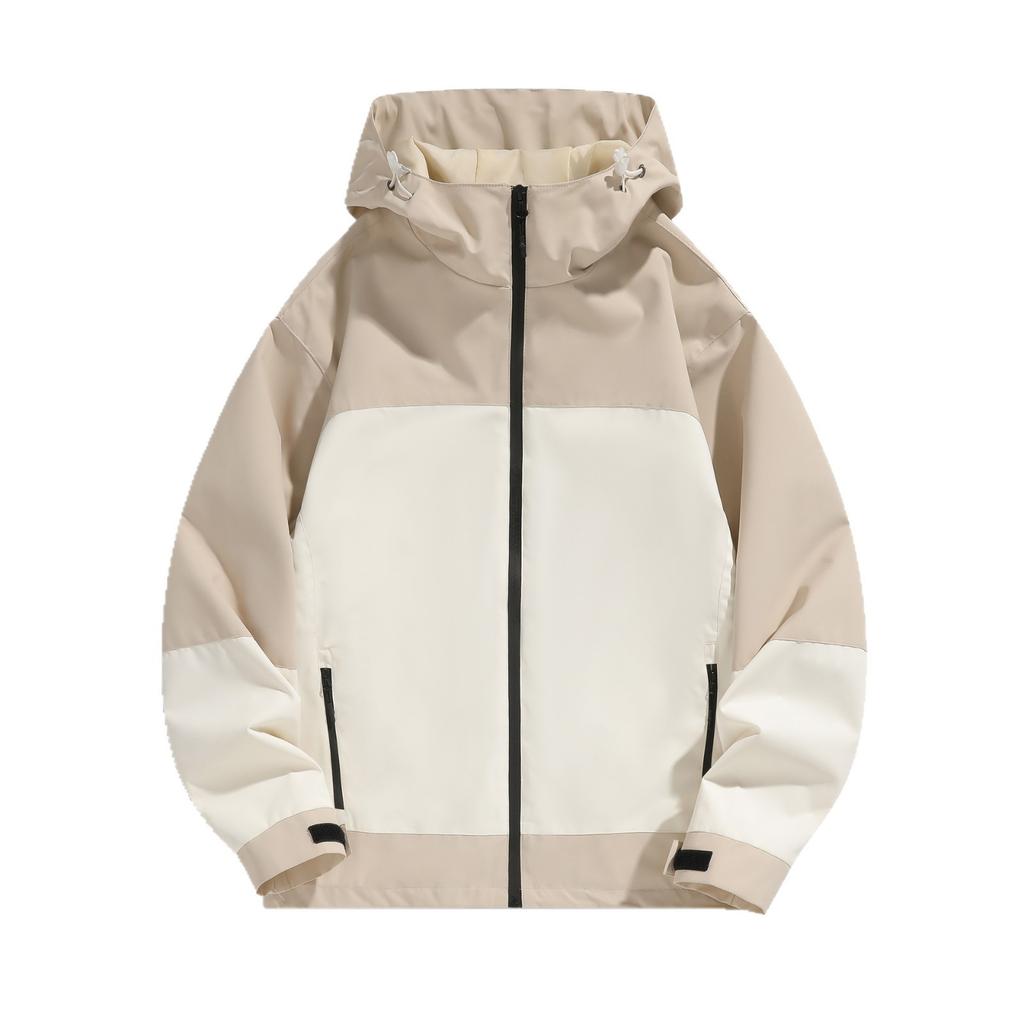 Minimalist Rushing Jacket Men and Women Spring and Autumn Trend of Windproof and Waterproof Hooded Loose Couples Paragraph Jacket Jacket Men