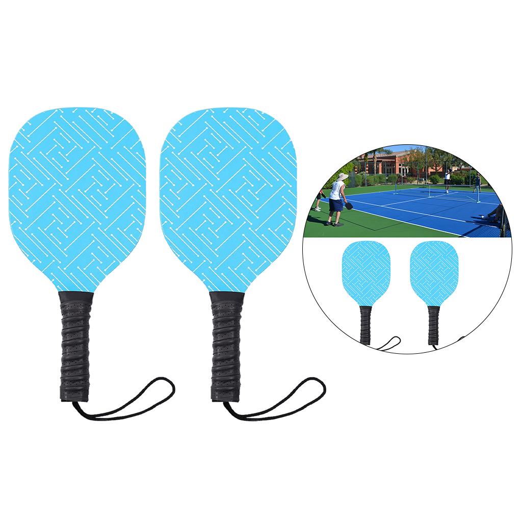 Wooden Paddles Set 2 Rackets Portable for Indoor Sports Outdoor -