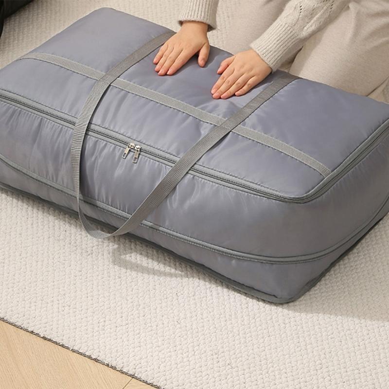 Large Capacity Vacuum Compression Storage Bag for Quilt Blankets and Clothing with Sturdy Handle Ideal for Home Organization Moving Packing and Travel
