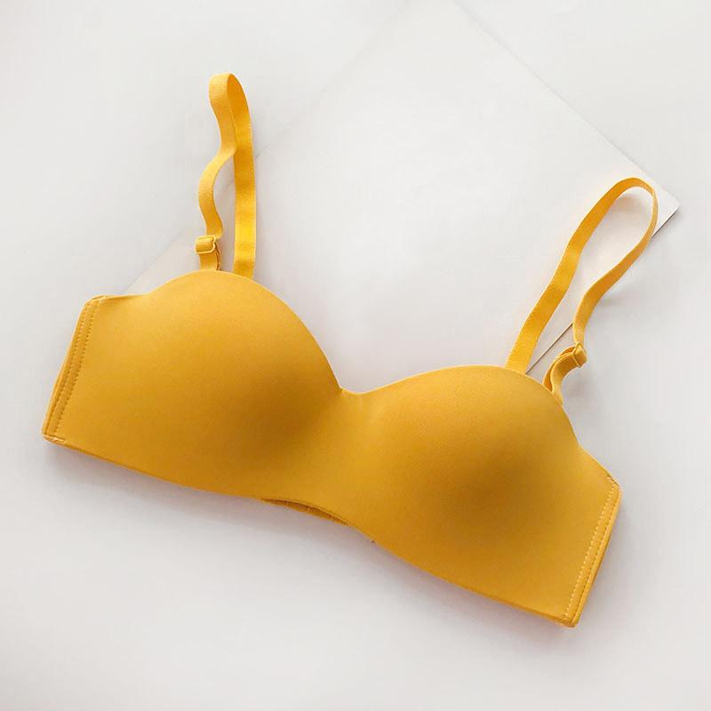 Women's Glossy Bras One Piece Seamless Women's Underwear No Steel Ring Seamless Slip Bra