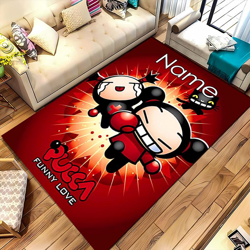 Custom personalization Pucca Area Rug - Perfect For Kitchen, Bathroom,Laundry Room Decor Large Size Available,Gift All Seasons
