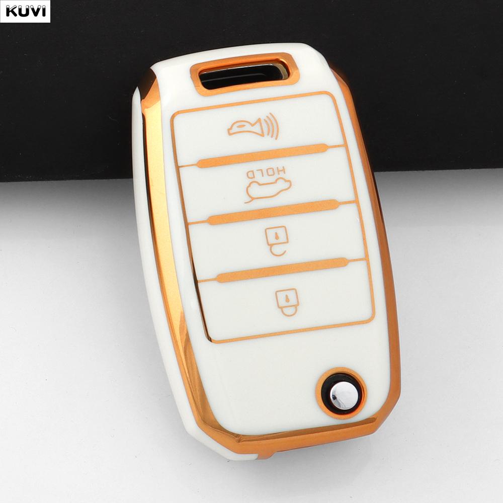 3 4 Buttons Tpu Car Flip Key Case Cover Shell For Kia Rio 3 Ceed Cerato K2 K3 K4 Sportage Picanto Optima Sorento Forte Stinger