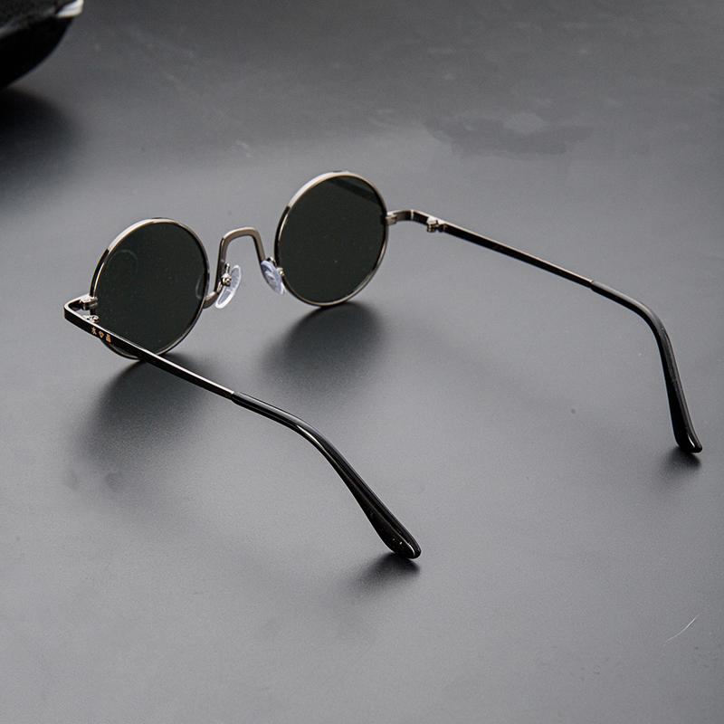 Shatar Round Crystal Sunglasses For Men Driving Small Size Internet Celebrity Model Glasses  Women Metal Framework High-Quality