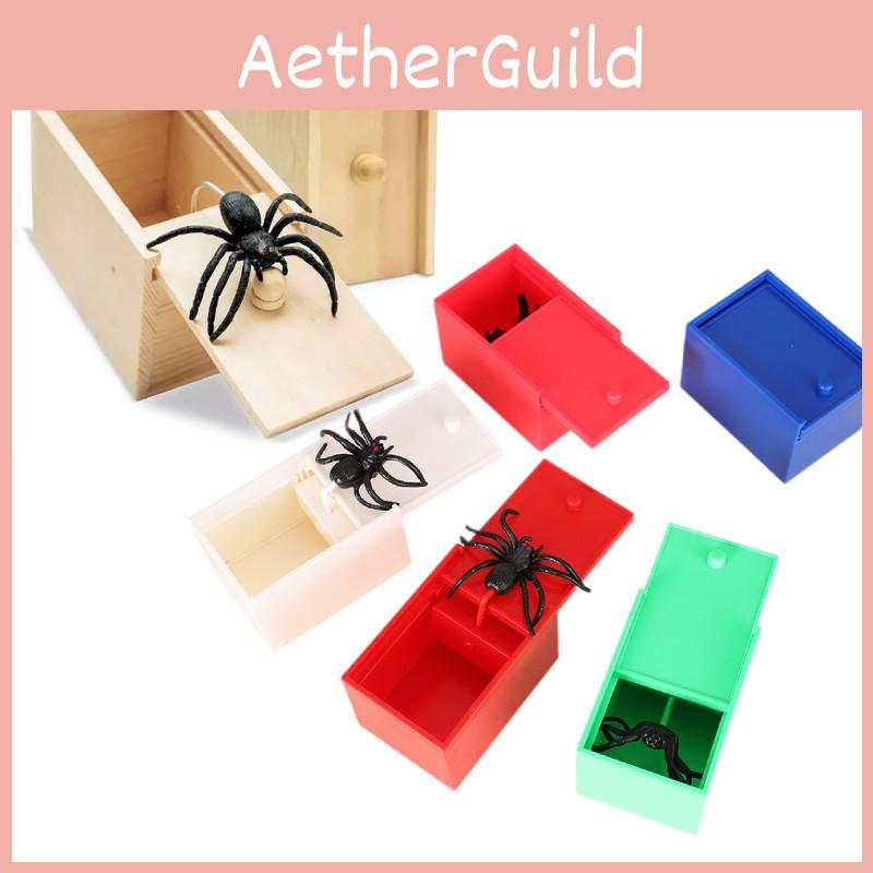 Prank Halloween Spider Toy Hidden In A Box Fake Spider Play Gag Joke Gift Scare