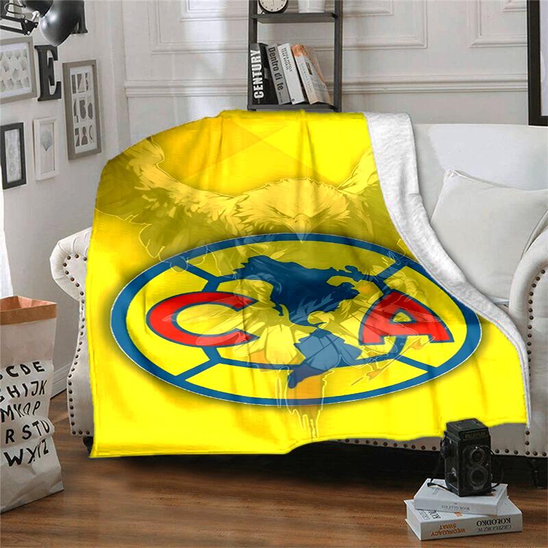 Club América Flannel Blanket Soft All-Season Throw, Design for Camping, Car Travel, Hiking Sofa, Bed, Office Perfect Gift for Parties