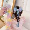 Perlenkette Mädchen Netz-Streamer Haarspangen Schleifen Schleifenknoten Quaste Pferdeschwanz-Klammern Farbverlauf Flecht-Haarnadel-Klemmen Haar-Accessoires