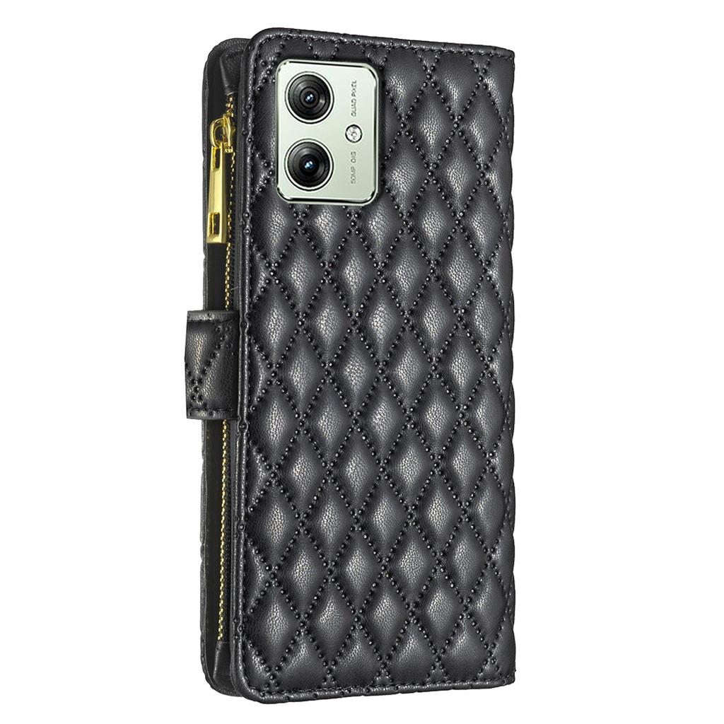 BINFEN COLOR BF Style-15 For Honor X6a 4G Wallet Cover Leather Zipper Pocket Phone Case