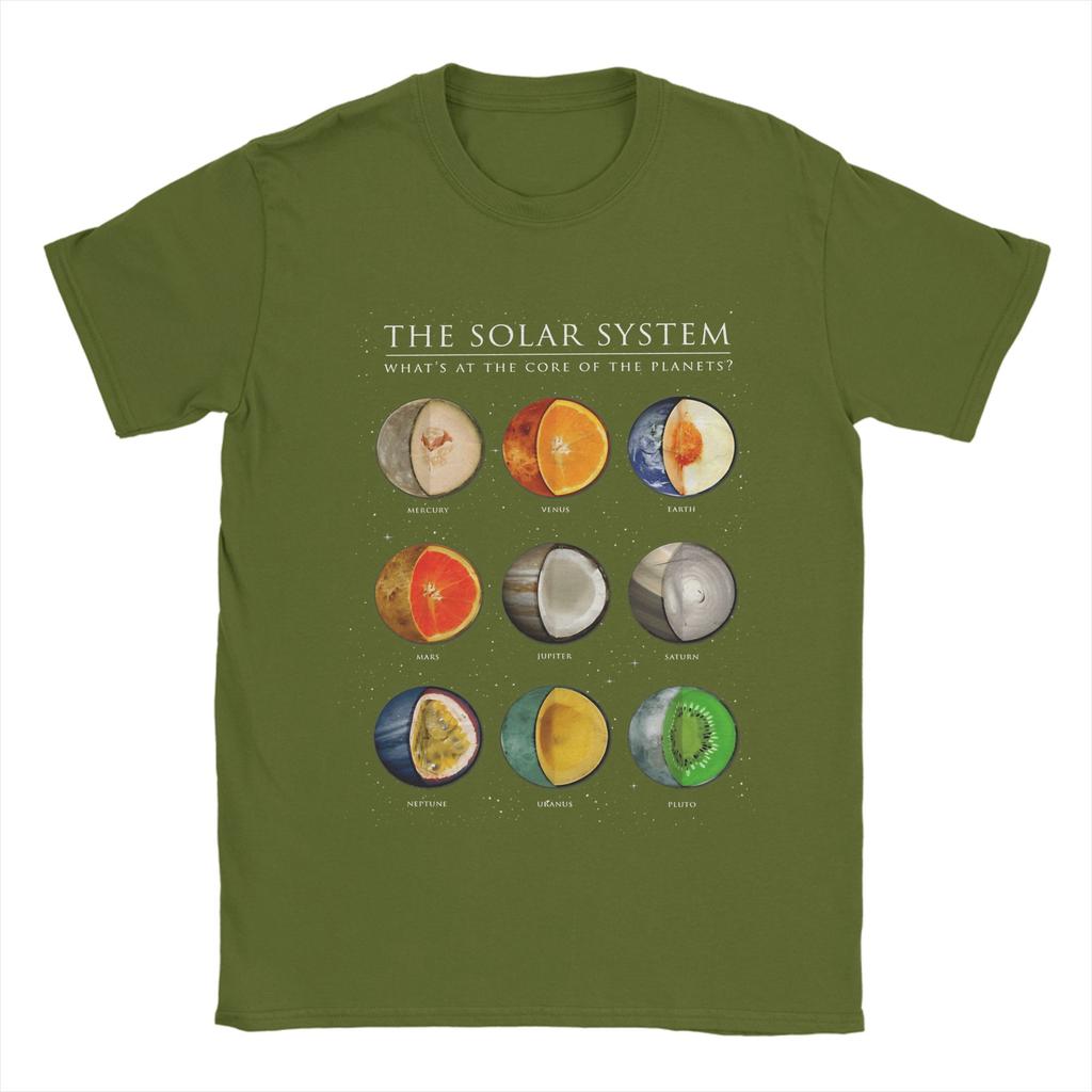 The Solar System T Shirt Summer  Leisure TShirts Man Cotton Crew Neck Oversized Tees ShortSleeved Y2K Funny Tops