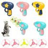 Interactive Pet Toy Gun Light-up Flying Disc For Cats And Dogs Plastic Pink/blue/yellow