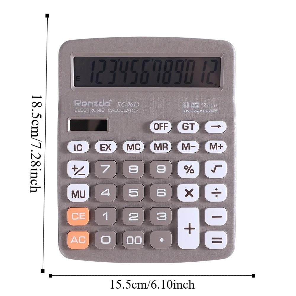 Dual Power Supply Solar Calculator 12 Digits Scientific Calculator  Office School Supplies