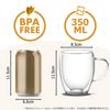 WANCHIY Glass Vacuum Set of 2 Double-Walled Tumbler, Clear, Double-Layered, Insulated, Heat-Resistant, Condensation-Resistant, Mug, Heat-Resistant