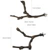 Allazone 4-Piece Bird Perch - Natural Grapevine Stick Swing Chewing Toys for Parrot Cages, Cockatiels, Parakeets, Finches