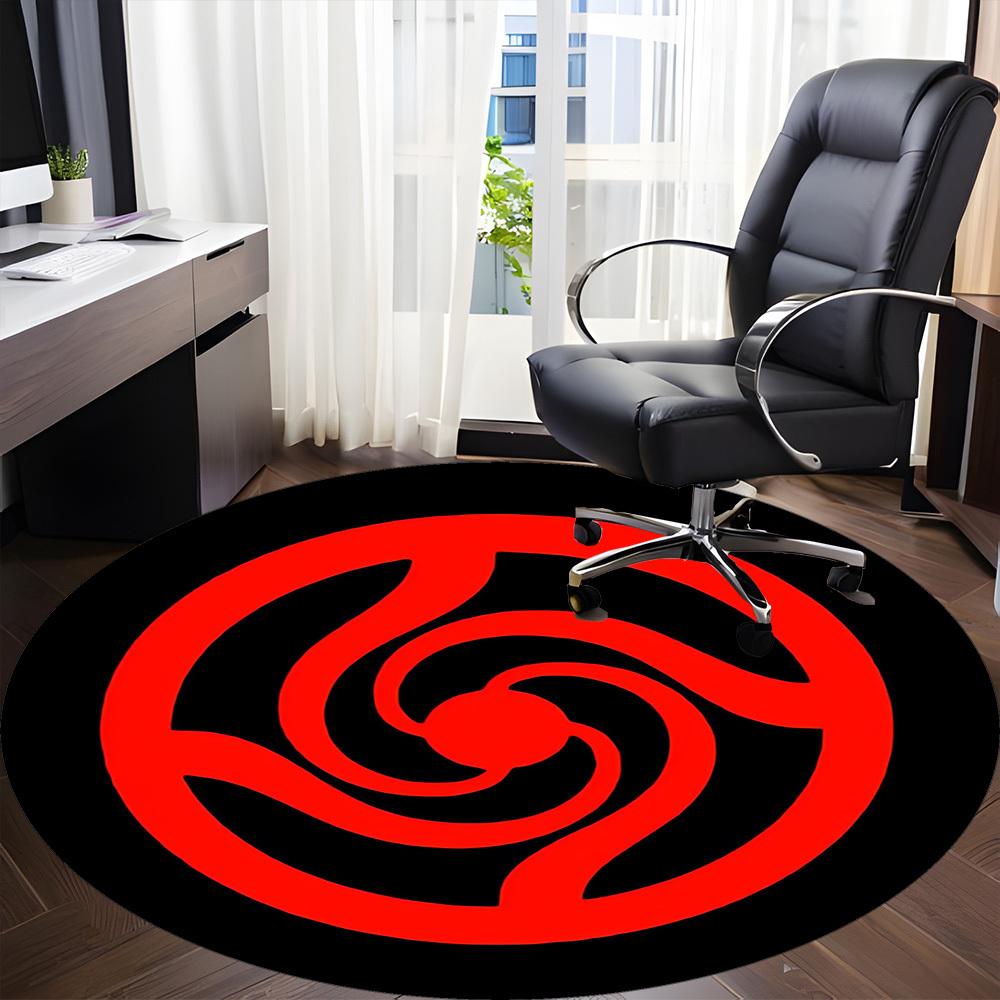 1pc Spiral Pattern Carpet for Office Non Slip, Round Carpet, Soft & Comfortable, Carpet for Office, Lightweight Round Floor Mat