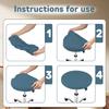 4Pcs Elastic Bar Stool Cover Polyester Round Seat Cover Breathable Single Chair Protective Cover for Home Cafe Office Restaurant