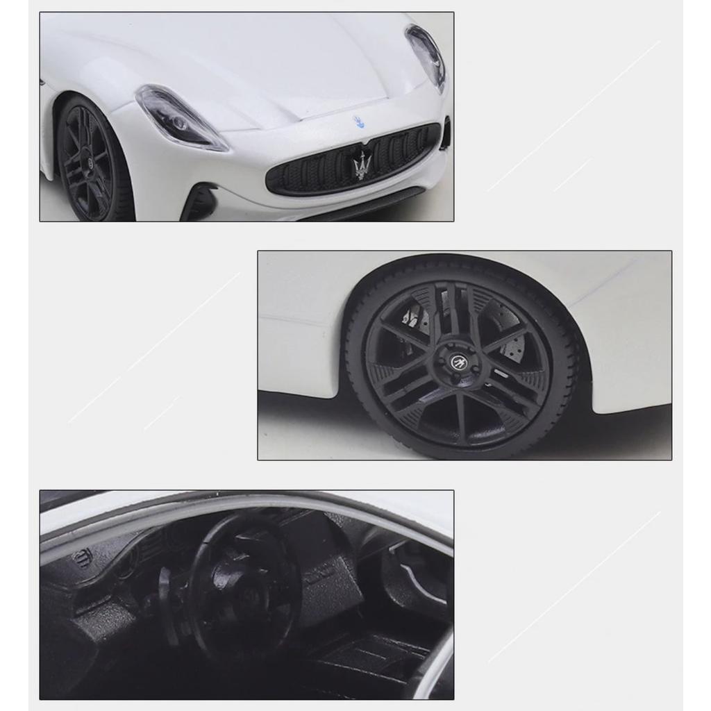 Welly 1/24 2023 Maserati Granturismo Folgore Coupe Alloy Sports Car Model Diecasts Metal Racing Car Vehicles Model Kids Toy Gift