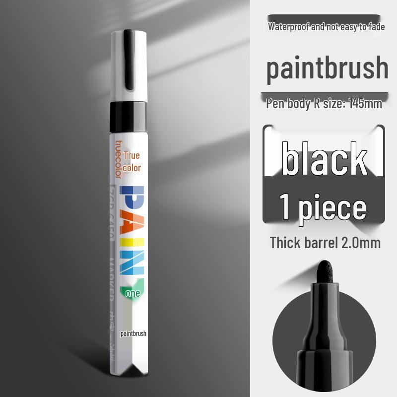 Durable True Color Paint Marker: Waterproof, Oil-Proof, Fade-Resistant, Industrial-Grade Silver, Black & White Touch-Up for Tires