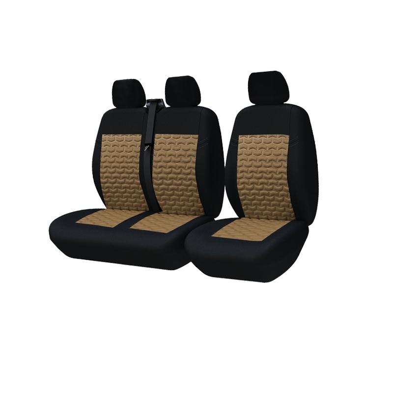 TQ013-2+1 Universal 4mm Sponge Seat Covers Fit For Most Van Truck For Mk6 Transit For Ford Transit For Fiat Ducato For Citroen Relay