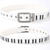 PU Leather Waist Belt Girdle With Piano Rivets Decor And Hollow Electroplating For Daily Commute Summer Style