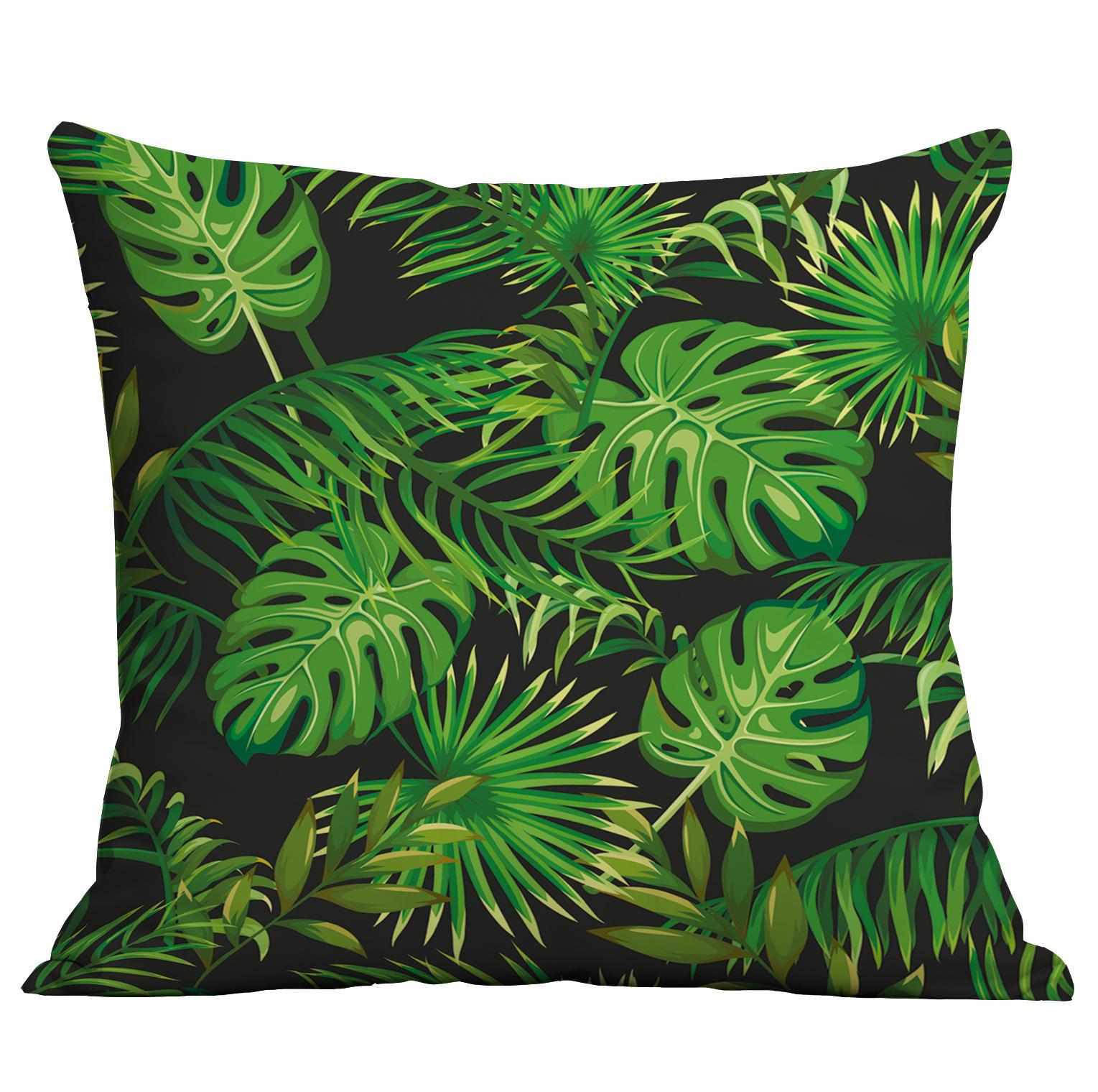 

New Green Plants Tropical Plants High-Definition Printed Pillow Home Sofa Cushion Cover Premium Durable Quality 45 * 45Cm
