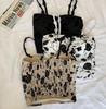 Floral Tank Top Halter Crop Tops Women Summer Camis Chest Pad Camisole Fashion Casual Tube Female Sleeveless Cropped Vest