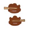 Sanrio Gaopawaru Bangs Clip (Omurice) PVC, Set of Right-Facing and Left-Facing, Ages 3+, Hair Accessory, 316920