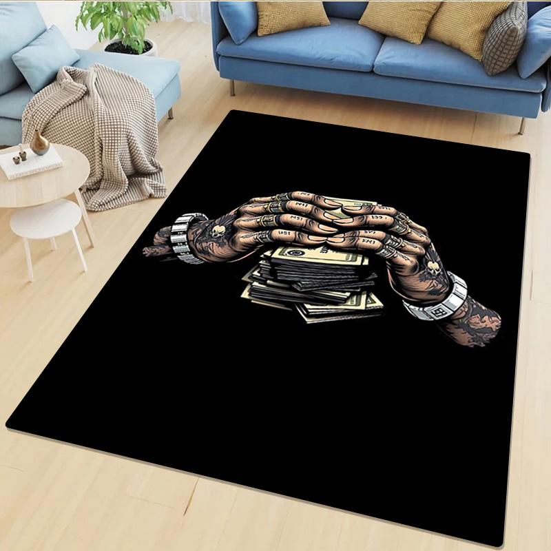 1Pc Dices Print Rug - Home Decoration Carpet For Living Room Bedroom Flooring Computer Chair Area Rug