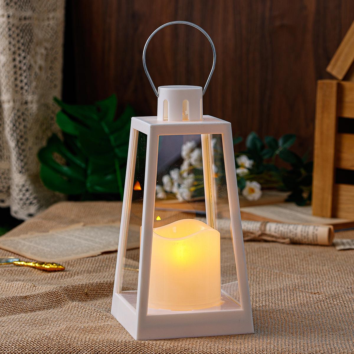 

Хит продаж Трапециевидный Большой Светодиодный Ветровой Фонарь Рождественский Праздник Дом Домашнее Украшение Украшения Светодиодная Свеча Фонарь 11*11*22см 11*11*22cm белый