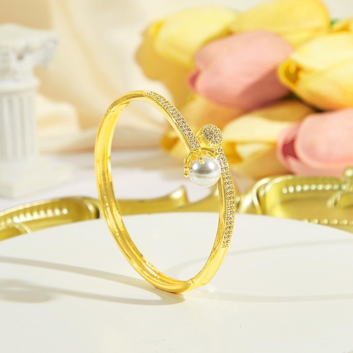 

CMM Дубай Европейский королевский коронный браслет в форме искусственного жемчуга с золотым цирконием, браслет-подвеска, ювелирные изделия для банкета, вечеринки, свадьбы, аксессуары для женщин золотой