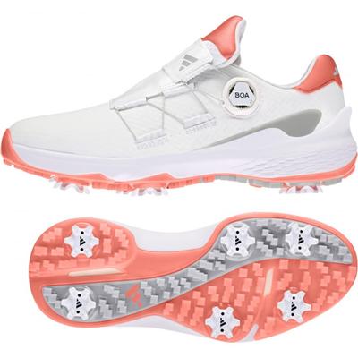 Golfsko Zed G 23 Boa Fottøy Metallic cm M [Adidas Golf] Dame Hvit/Korallfusjon/Sølv 23.0