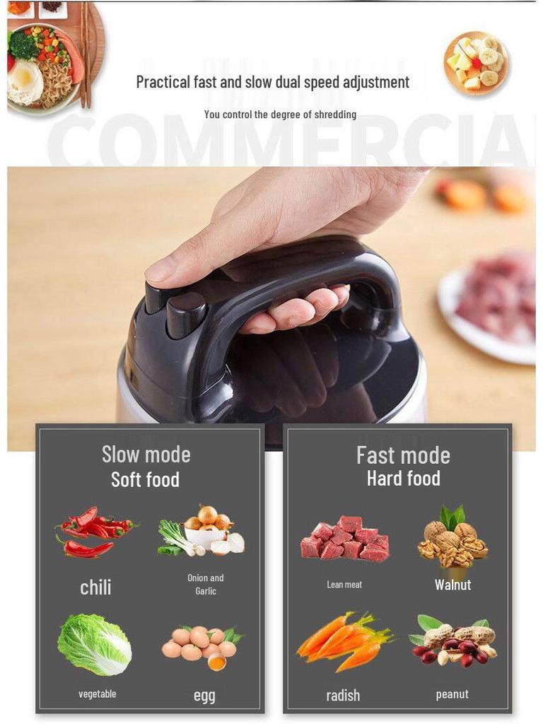 Moedor de Carne 15L FU de Aço Inoxidável 110V: Processador de Alimentos e Picador de Legumes Multifuncional